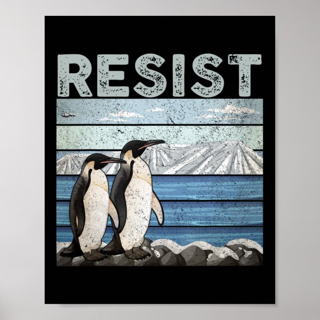 Resist Penguin-Aktivismus Poster (Vorne)