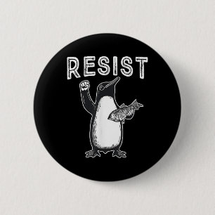 Resist Penguin _ Politischer Protest Button