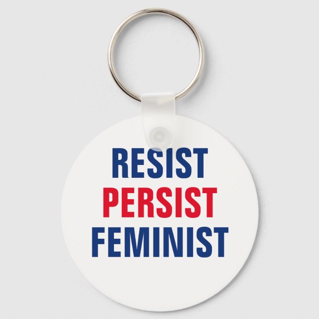Resist Persist Feminist Resistance Women Schlüsselanhänger (Vorderseite)