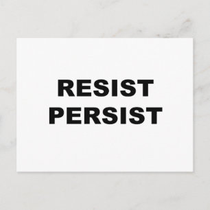 RESIST PERSIST POSTKARTE