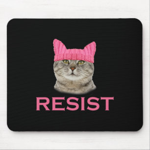 Resist Persist Protest März Cat Hat Mousepad