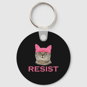 Resist Persist Protest März Cat Hat Schlüsselanhänger