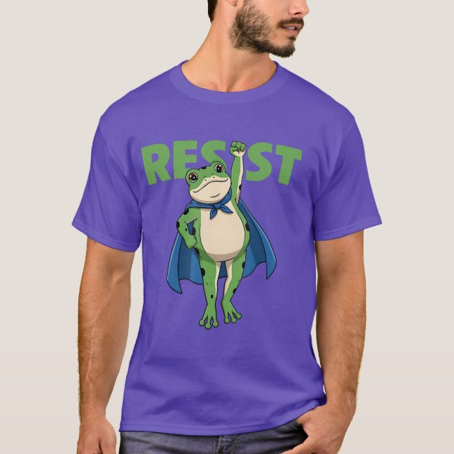 Resist Portland 2025 Frog Empower Justice Equality T-Shirt (Vorderseite)