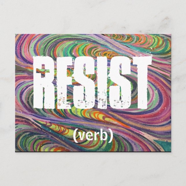 Resist Postkarte (Vorderseite)