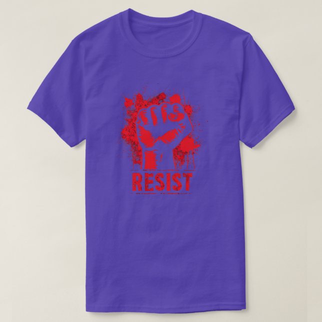 Resist Protest fist Red T-Shirt (Design vorne)