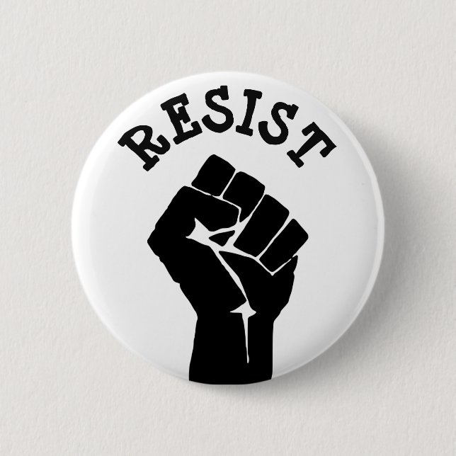 #Resist Protestierender-Faust Anti-Trumpf Button (Vorderseite)