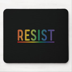Resist Rainbow Lgbtq Gay Pride Politischer Protest Mousepad