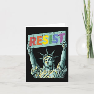 Resist Rainbow Statue Liberty Protest Lgbt Gay Men Karte
