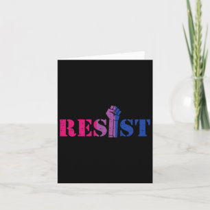 Resist Raised Fist Protest Lgbtq Biual Flag Gay Pr Karte