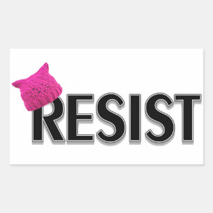 Resist Rechteckiger Aufkleber