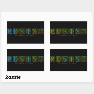 Resist Rechteckiger Aufkleber