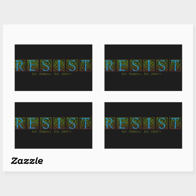 Resist Rechteckiger Aufkleber (Blatt)