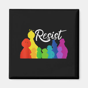 Resist Rett P.b.s., Design-Grafik für Regenbogen-S Magnet