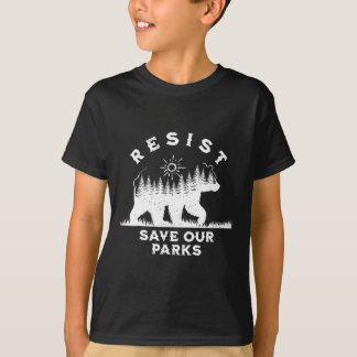 Resist Rett unsere Parks Alt US Nationalparks Bäre T-Shirt