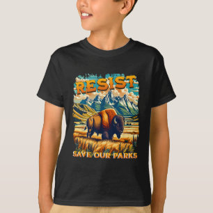 Resist Rett unseren Parks Alt US Nationalparks Bis T-Shirt