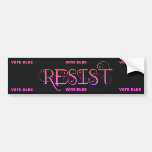 Resist Rosa & Schwarz Autoaufkleber