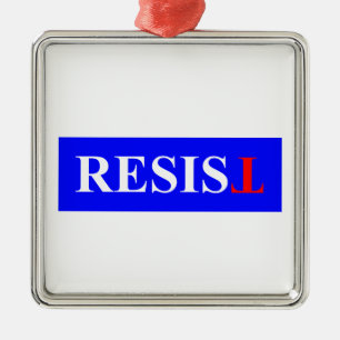 Resist Silbernes Ornament