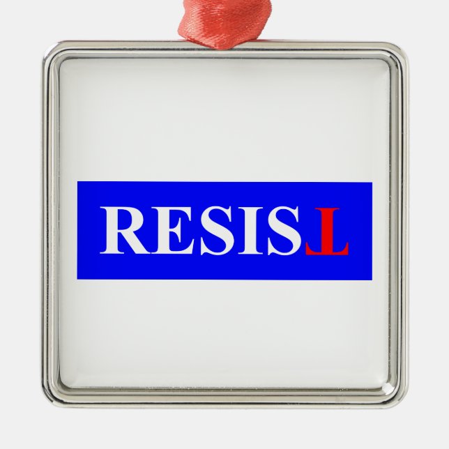 Resist Silbernes Ornament (Vorne)