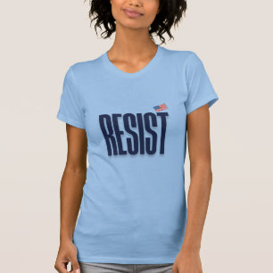 RESIST Small American Flag - Protest-Erklärung T-Shirt
