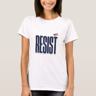 RESIST Small American Flag - Protest-Erklärung T-Shirt