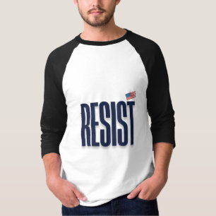 RESIST Small American Flag - Protest-Erklärung T-Shirt