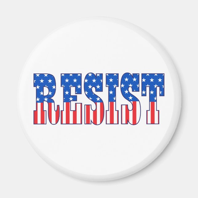 Resist | Stars und Streifen Magnet (Vorne)