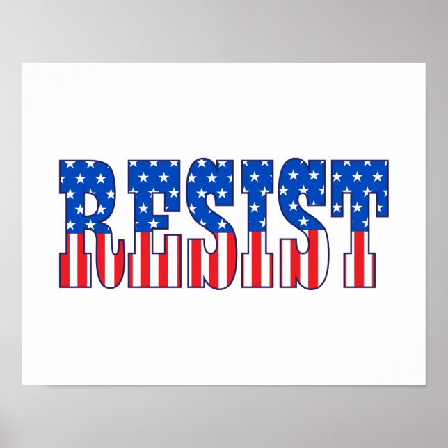Resist | Stars und Streifen Poster (Vorne)