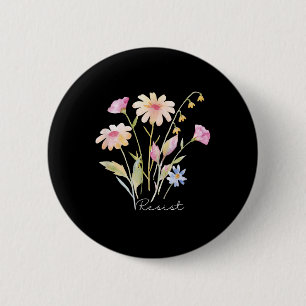 Resist subtile Anti Trump Blumenprotest Button