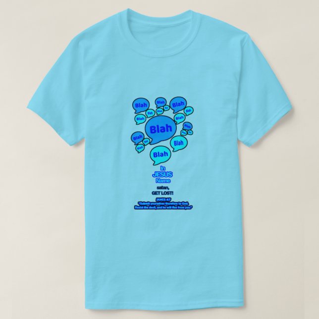 Resist the devil - Blue Logo - T-Shirt (Design vorne)