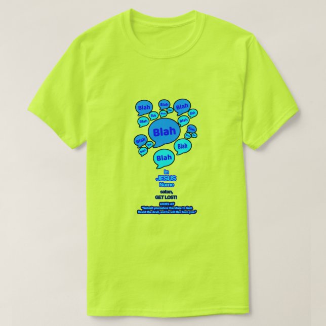 Resist the devil - Blue Logo - T-Shirt (Design vorne)