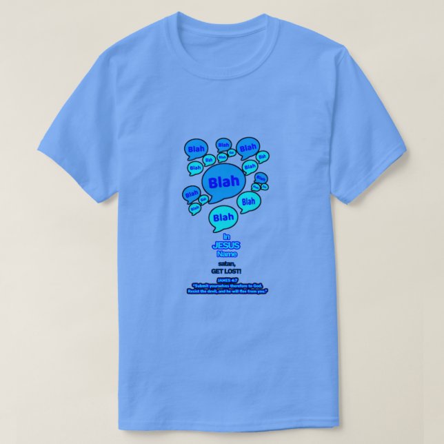 Resist the devil - Blue Logo - T-Shirt (Design vorne)