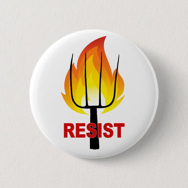 Resist Torch und Pitchfork Button (Vorderseite)