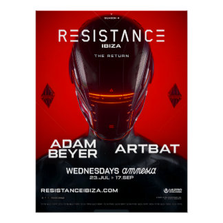 RESISTANCE - Amnesia - Club  Poster