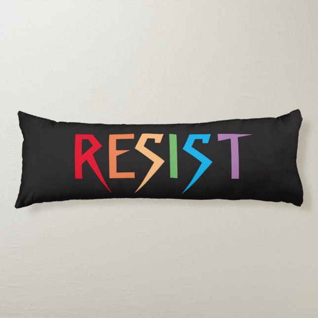 Resistenz in Rainbow-Farben Kissen (Vorderseite)