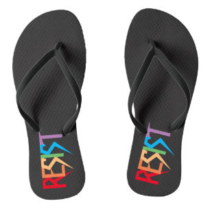 Resistenz in Regenbogenfarben Flip Flops