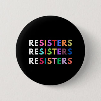 RESISTER Anti-autoritärer Regenbogen Button