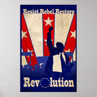 Résister Rebel Restore Revolution Poster (Large)