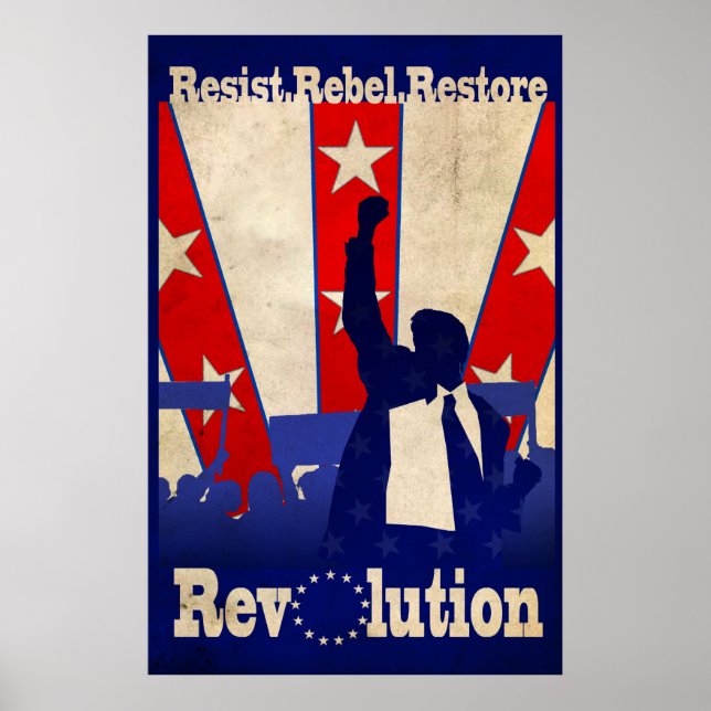Résister Rebel Restore Revolution Poster (Large) (Devant)