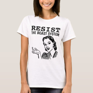 RÉSISTEZ AU SYSTÈME BEST RETRO FEMME T-SHIRTS TEE 