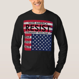 Résistez au T-shirt de crainte et de haine de