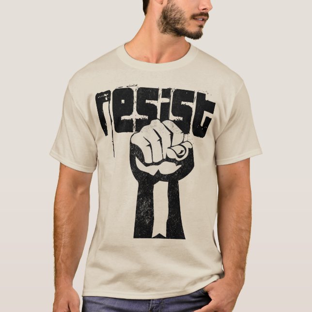 Résistez aux T-shirts politiques audacieux - Levez (Devant)