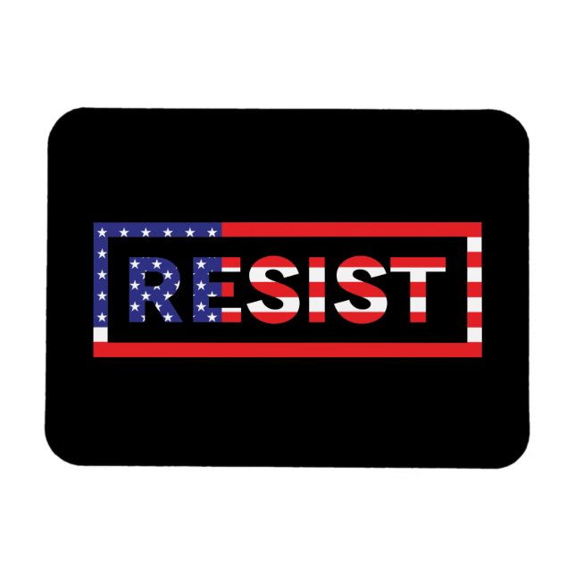 RESISTIEREN | Flagge der Vereinigten Staaten Magnet (Horizontal)