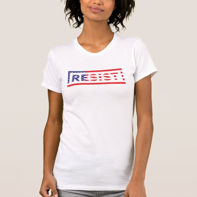 RESISTIEREN| Flagge der Vereinigten Staaten T-Shirt (Vorderseite)