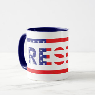 RESISTIEREN  Flagge der Vereinigten Staaten Tasse
