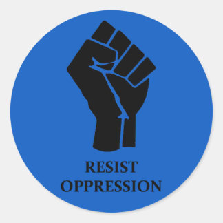 RESISTISCHE OPPRESSION RUNDER AUFKLEBER