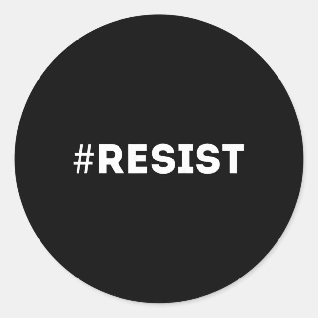 #resistst runder aufkleber (Vorderseite)