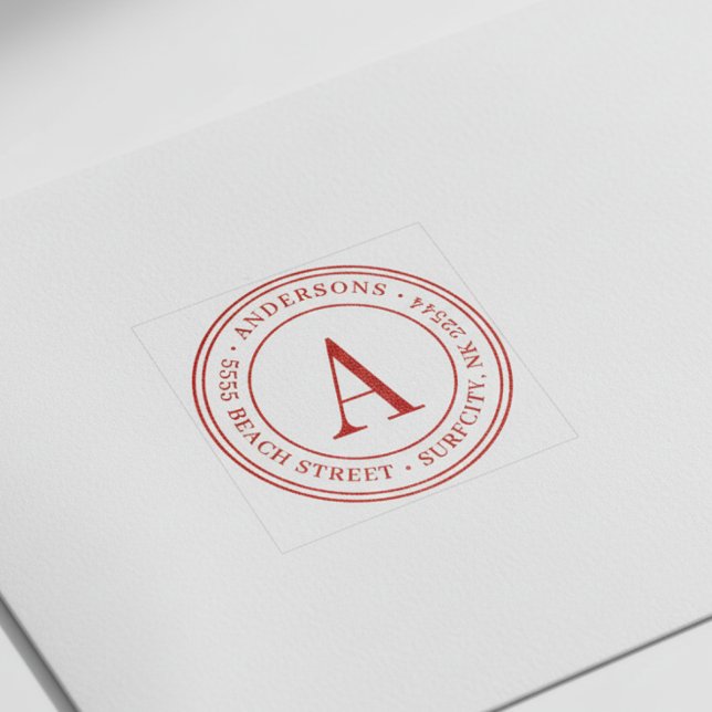 (RESIZIERT) Elegante Monogramm-Rücksendeadresse Se Permastempel (Von Creator hochgeladen)