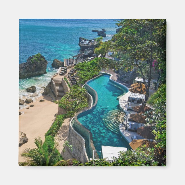 Resort View Bali Magnetic Button Magnet (Vorne)