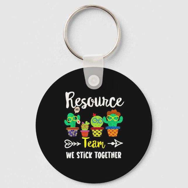 Resource Team, Funny Cactus Crew Resource Teacher  Schlüsselanhänger (Vorderseite)