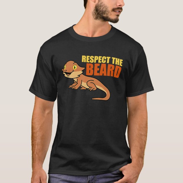 Respect Beard Reptiles Bearded Dragon  Owner Graph T-Shirt (Vorderseite)